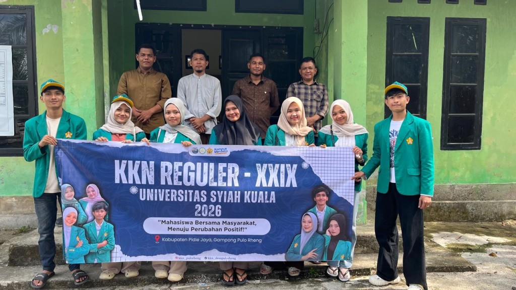 Mahasiswa KKN Reguler XXIX Universitas Syiah Kuala 2026 Bersama Aparatur Gampong Pulo Rheng